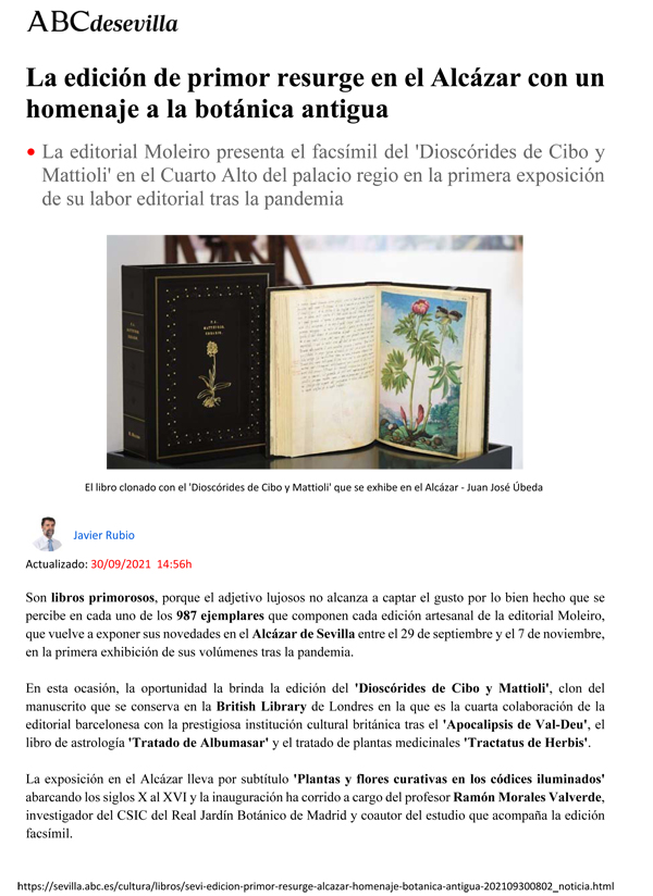 La edición de primor resurge en el Alcázar con un homenaje a la botánica